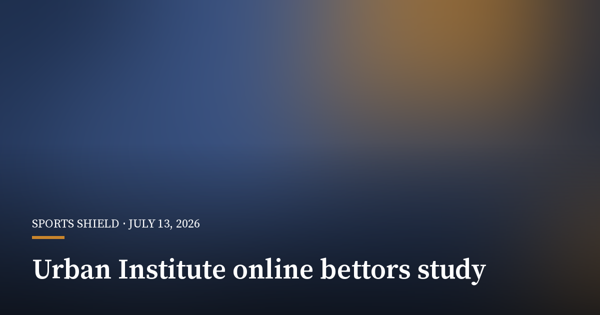 Urban Institute Finds Online Bettors Face More Financial Strain