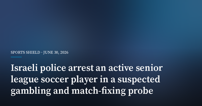 Israeli Police Arrest an Active Senior League Soccer Player in a Suspected Gambling and Match-Fixing Probe