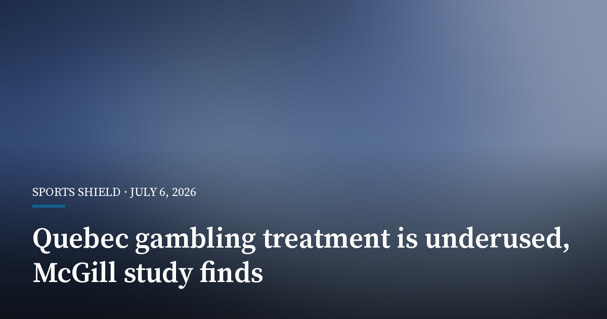 Quebec Gambling Treatment Is Underused, McGill Study Finds