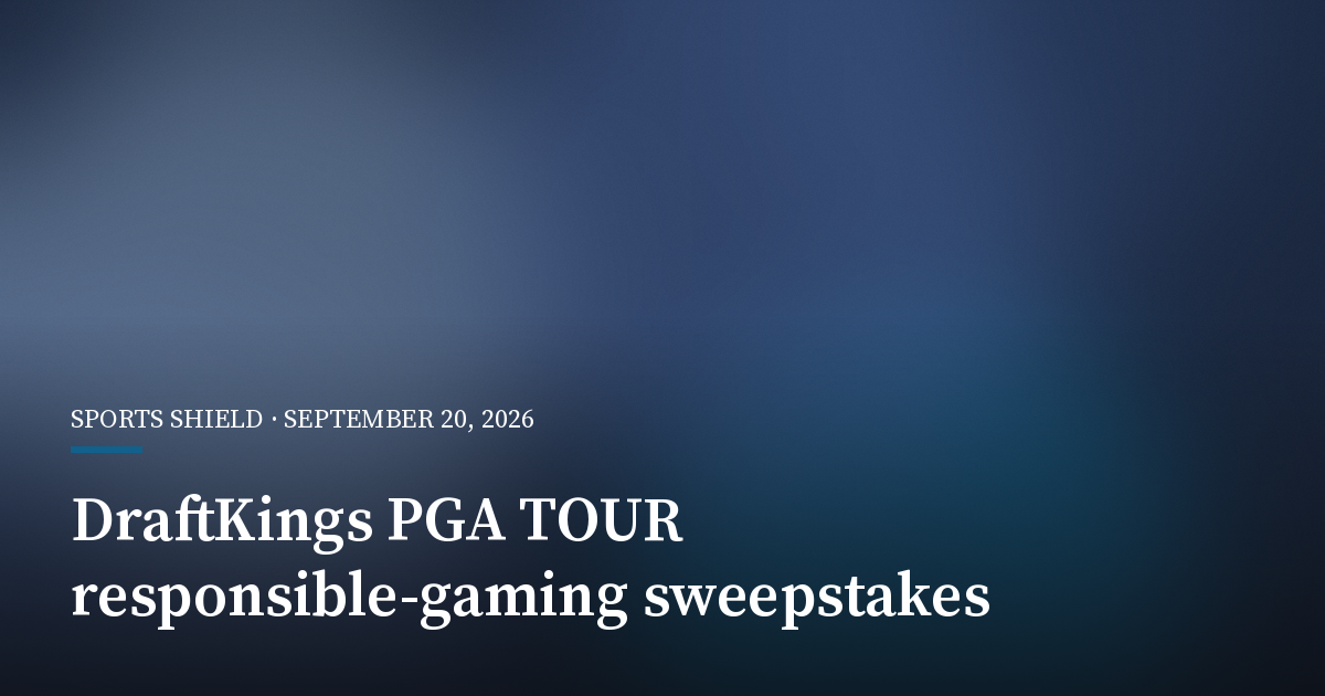 DraftKings Ties PGA TOUR Prize Draw to Responsible-Gambling Tools