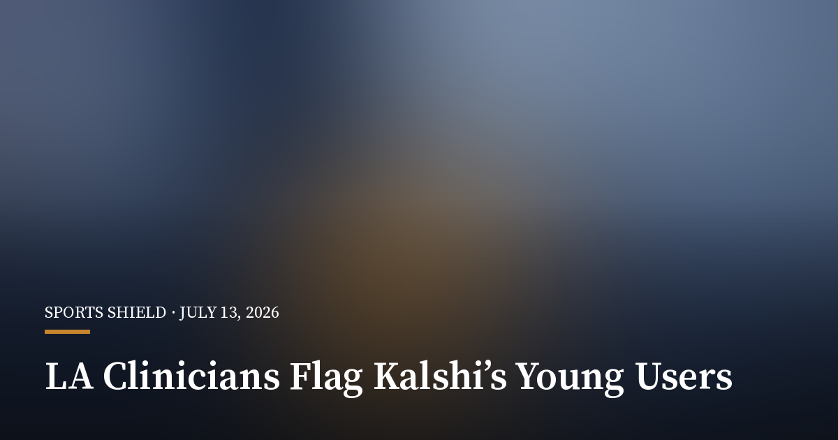 LA Clinicians Say Kalshi Is Showing Up in More Young Gambling Cases