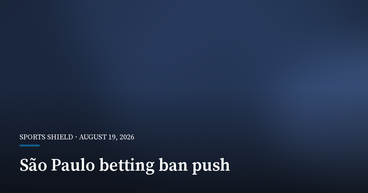 Tarcísio Calls Betting a Health Problem and Urges Brazil-Wide Ban